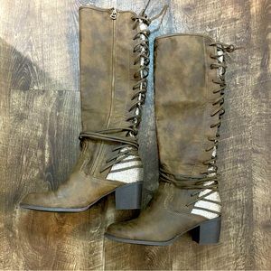 Southern Fried Chics bohemian country glitter boots